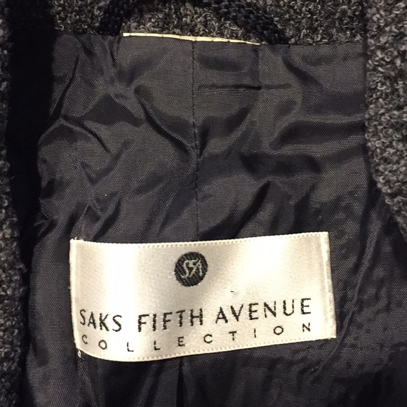 Saks 5th Ave gray blazer w conical buttons - Picture 5 of 6